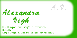 alexandra vigh business card